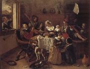 Jan Steen The cheerful family Spain oil painting artist